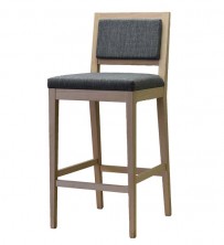 Cinquanta 3 Quarter Back Bar Stool C508. Any Fabric Colour. Clear Natural Frame. Stain Extra